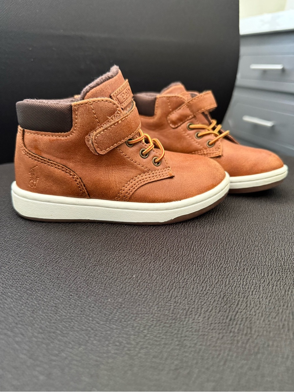 Polo by Ralph Lauren Toddler Tan Leather-Look Ankle Boots